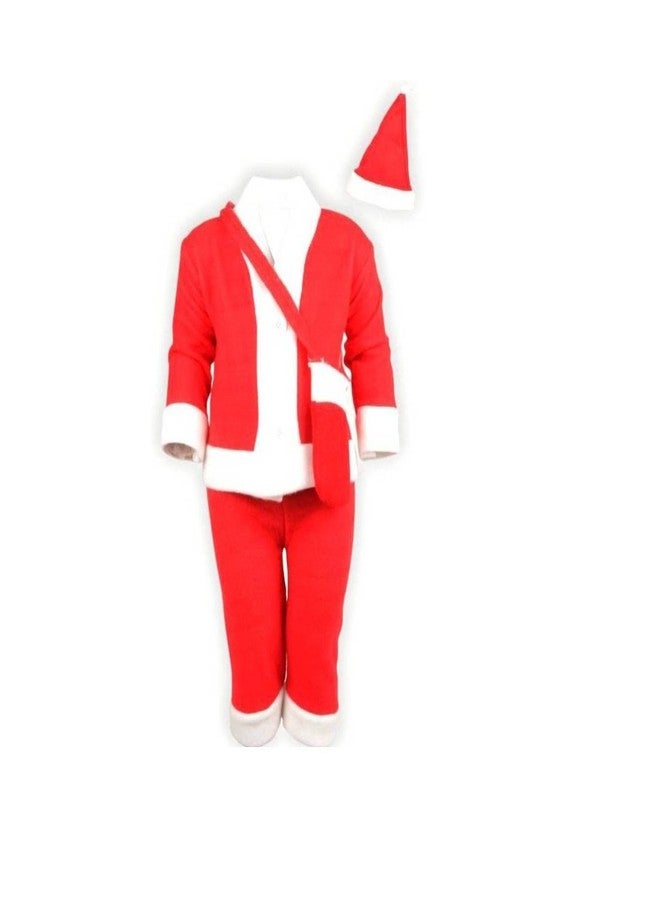 Mobison Santa Claus Dress Costume for Boys Girls Kids (6-7 Years) For Christmas/New Year - Image 4